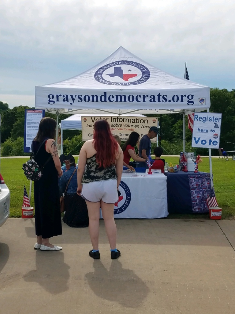 Grayson County Democrats at Pride Festival 2021