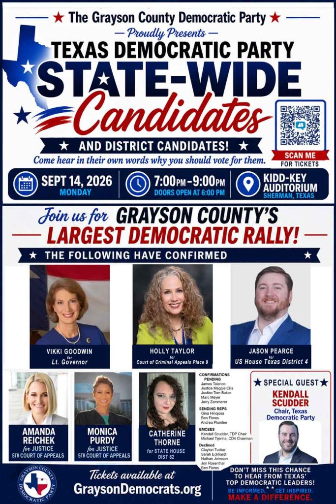 Democratic Rally Sept 14, 2026